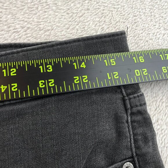 Levi's Womens Jeans Size 12 Classic Straight Black Denim Casual Ankle Pockets - Picture 7 of 15